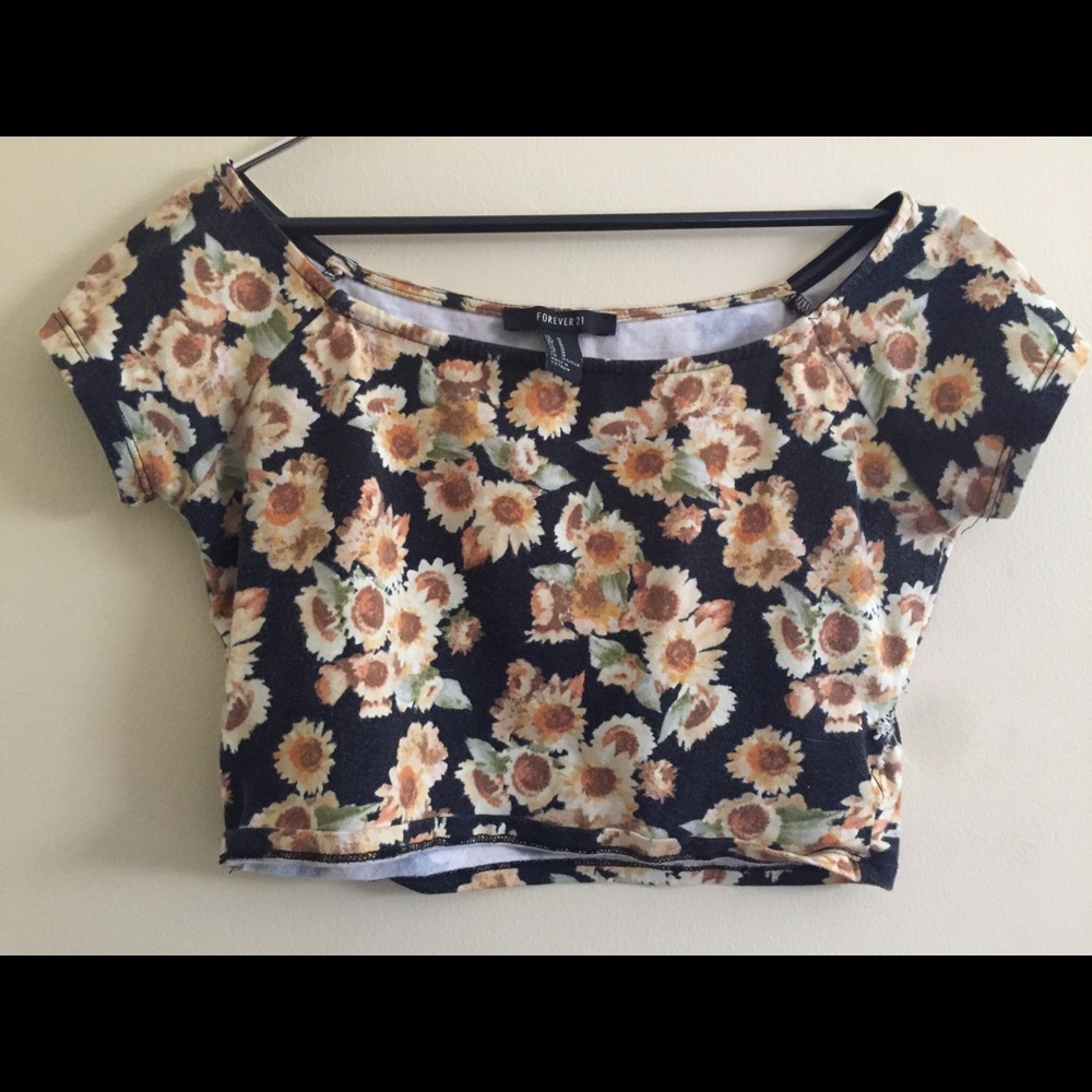 Sunflower Baby Crop Top